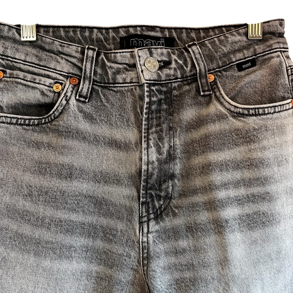 Mavi Savannah high rise straight cropped grey denim jeans 25 excellent condition - Picture 6 of 15